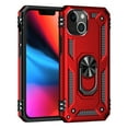 thumbnail image 2 of Xpm Case for Apple iPhone 13 (6.1") Military Grade Heavy Duty Armor Hybrid with Rotating Metal Ring Kickstand Finger Loop Stand Cover for iPhone 13 - Red, 2 of 8
