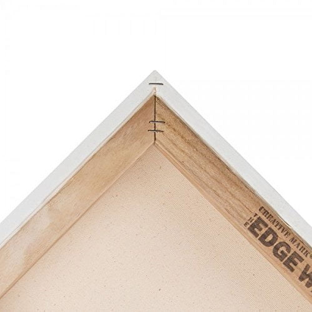 Creative Mark The Edge Deluxe Cotton Stretched Canvas for Painting, 16x20, 6-Pack, 14oz. Primed Weight, Universal Archival Priming, Medium Tooth,  Artwork Canvas for Painters of All Levels