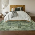 thumbnail image 6 of Addison Rugs Mayfield Washable Transitional Squares Green Rectangle Rug, 10' x 14', 6 of 6