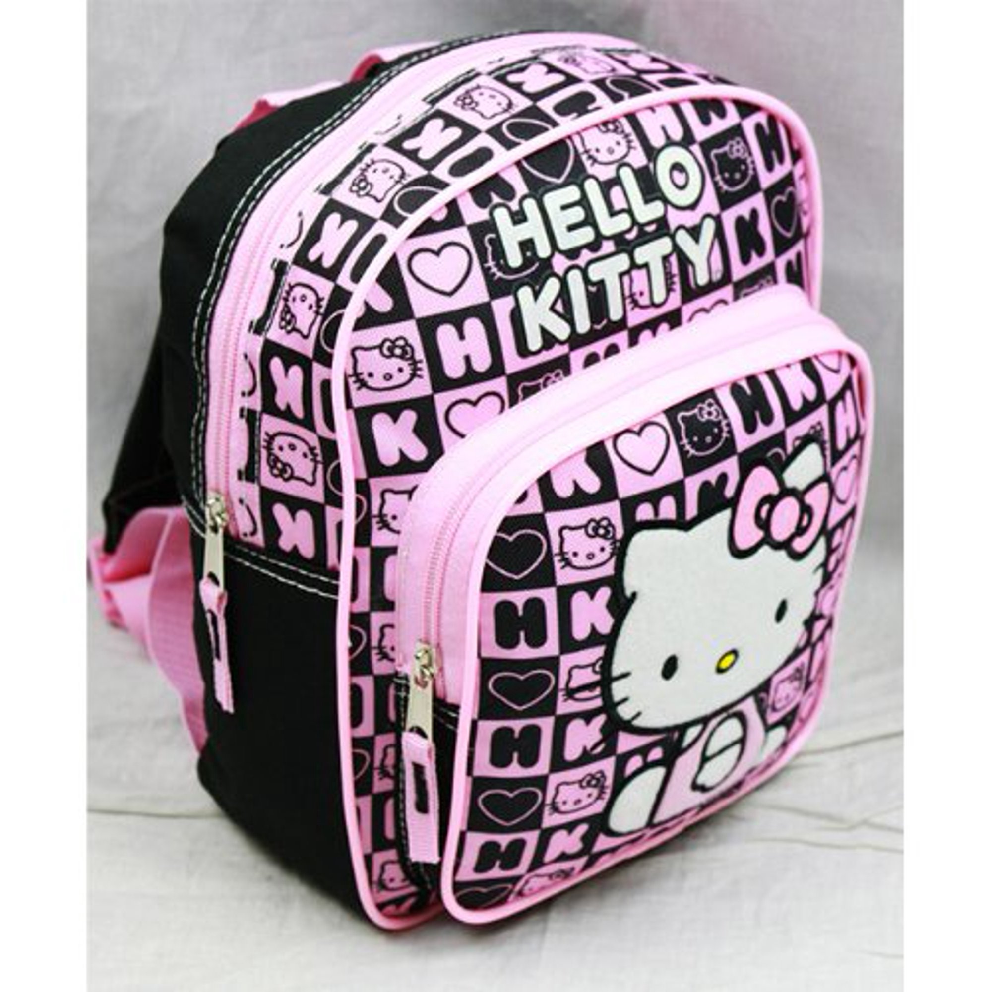 Mini Backpack - Hello Kitty - Black Box Checker New School Bag