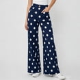 thumbnail image 2 of Dweltoz Polka Dot Jeans for Women Wide Leg High Waisted Pants 2026 Fall Vintage Trendy Jeans Casual Baggy Stretchy Denim Pants with Pockets,Dark Blue XL, 2 of 5