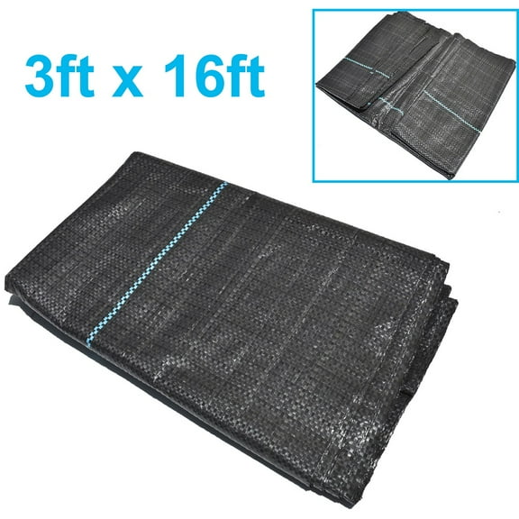 Weed Barrier Fabric Landscape Garden Fabric Weed Control Ground Cover Weed Blocking Mat, 3ft x 16ft