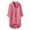 Pink, variant on Womens Linen Tops Summer Solid Color Shirts Loose Breathable Imitation Cotton and Linen Blouses Long Sleeve Lapel Half Button Up Shirts Pocket