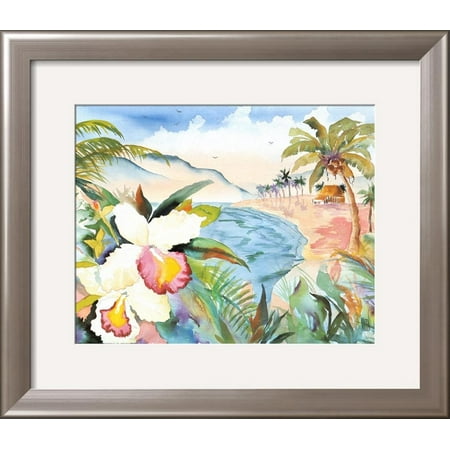 Terry Madden Art - Hawaiian Orchids Framed Art Print Wall Art By Terry Madden - 29.5x25.5