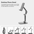 thumbnail image 4 of Desktop Cell Phone Holder Adjustable Foldable Portable Cell Phone Holder Desktop Phone Stand Black, 4 of 8