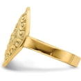 thumbnail image 3 of 14k Yellow Gold Oval Shield w/Double Hearts Ring - Ring Size 7.0, 3 of 8