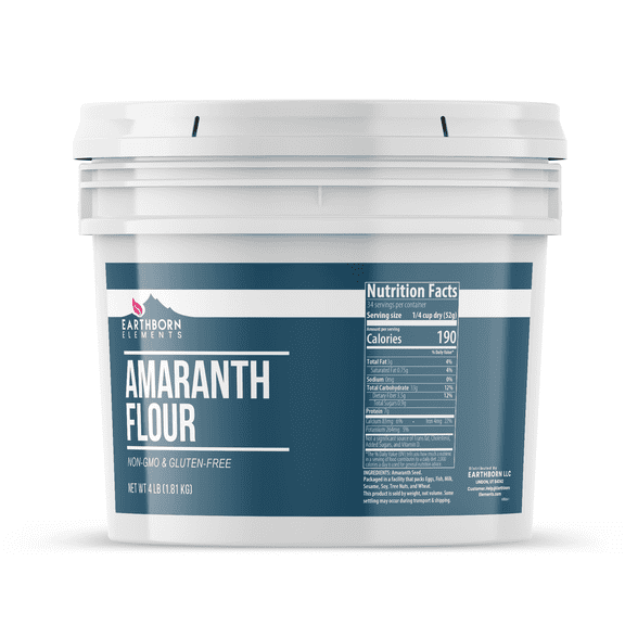 Earthborn Elements Amaranth Flour 1 Gallon Bucket, Gluten-Free, Alternative Flour
