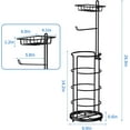 thumbnail image 2 of Techvida 2 Pack Toilet Paper Holder, Free Standing Toilet Roll Holder No Drilling, Bathroom Toilet Paper Stand with Shelf, 2 of 8