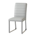 thumbnail image 6 of Ciphrias Light Gray Dining Chairs Set of 2 PU Leather Padded Iron Legs for Dining Room, 6 of 7