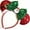 Red, variant on CLGIFT Christmas mouse Ears headband  pick your color   Holiday mouse Ears  Christmas white mouse Ears