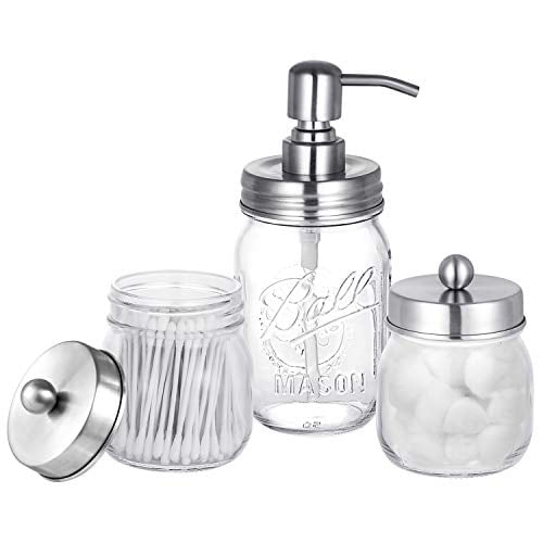 Mason Jar Bathroom Accessories Set Includes Mason Jar Hand Soap