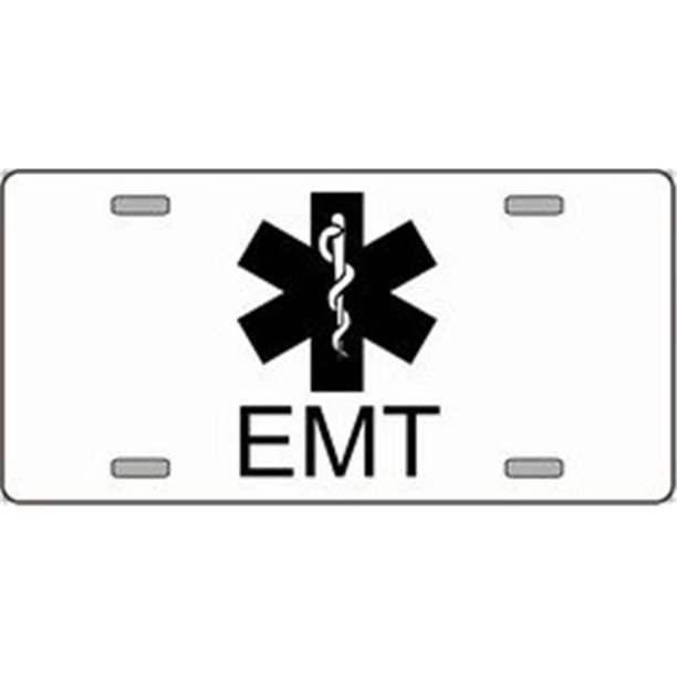 LP2132 EMT Emergency Medical Technician Logo Emblem License Plates