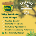 thumbnail image 4 of Treekote 3"x50' Tree Wrap - Weather Resistant Tree Protection - Tree Trunk Wrap for Frost, Sun and Moisture - Tree Guard for Fruit Trees, Shrubs and Saplings - Non Toxic, 4 of 7