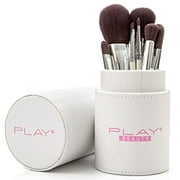Makeup Brush Set Of 8 By Play Beauty: Make Up Tools With Soft Material For Perfect Application In White Designer Case, For Eyeshadow, Blush, Foundation, Contour And Blending