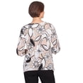 thumbnail image 2 of Alfred Dunner Womens Floral Linework Sharkbite Hem Top, 2 of 6