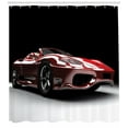 thumbnail image 3 of Ambesonne Cars Shower Curtain, Automotive Industry Theme, 69"Wx84"L, Red Black White, 3 of 3
