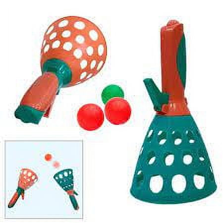 Scoop Ball Game + Stick Paddles + Catch Balls Game Set with 3 Balls, Outdoor and Indoors  Toys