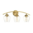 thumbnail image 3 of Trade Winds Hannah 3-Light Bathroom Vanity Light in Natural Brass, 3 of 5