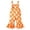 Orange, variant on Toddler Baby Girls Halloween Romper Jumpsuit Sleeveless Sling Pumpkin Flared Bodysuit Party Outfit