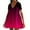 Hot Pink, variant on Kmdttou Womens Short Sleeve Sweater Dresses Women's Solid Color Summer Short Sleeved Dress