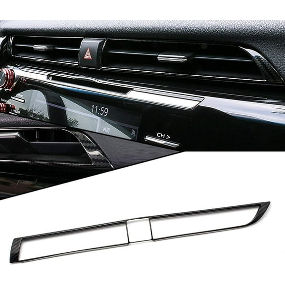Xotic Tech Center Console Middle Air Vent AC Outlet Cover Trim, Carbon Fiber Pattern, Compatible with Camry 2018-2020