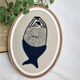 thumbnail image 4 of WRITWAA 4Pcs Elliptical Embroidery Frame for Beginners Imitated Wooden Display Frame for Handcraft Use, 4 of 7