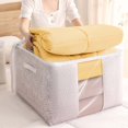 thumbnail image 2 of Storage Bag for Cloth with Clear Window Large Comforter Storage Foldable Blanket Storage for Pillows Quilt Living Room Bathroom with Zipper and Carrying Handles, 2 of 7