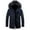 Dark Blue, variant on IYTR Comfy Mid-Length Hooded Cardigan Jackets Coat with Pocket Solid Color Long Sleeve Jacket Zipper Hooded Neck Mens Winter Jacket Blue XXL