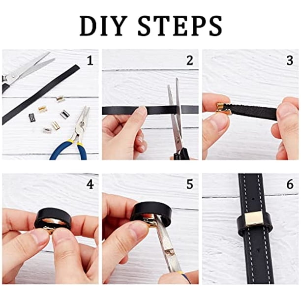 180pcs Leather Rope Clip Foldable 6 Styles Fold Over Cord String