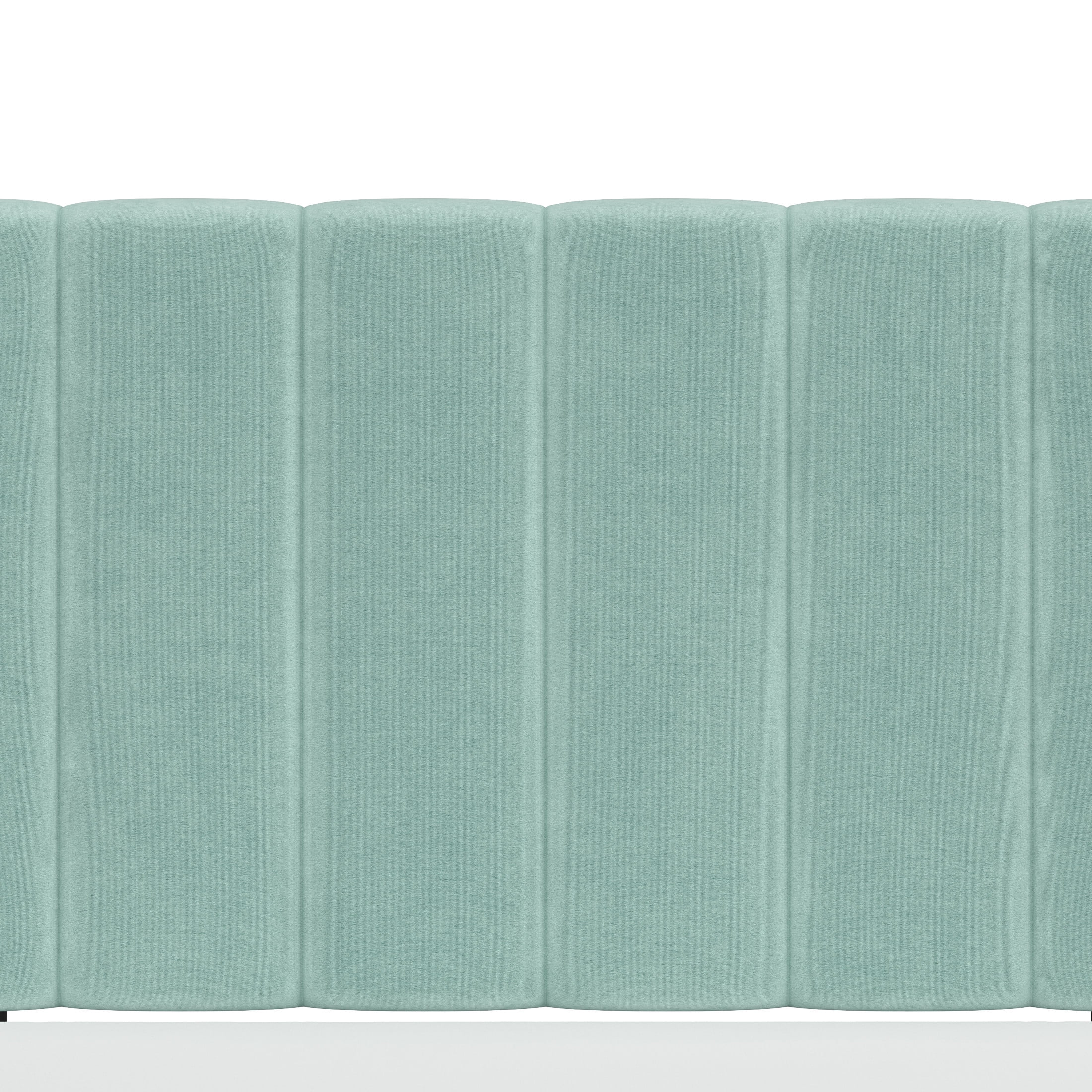 Reece Channel Stitched Upholstered King Bed, Caribbean Green, by Hillsdale Living Essentials