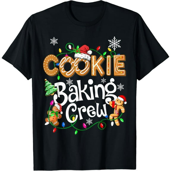Cookie Baking Crew Cooking Lover Santa Xmas Gingerbread T-Shirt