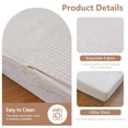 thumbnail image 5 of GOODONE 6'' Tri-Fold Mattress,Corduroy Fold Sofa Bed Memory Foam with Washable Cover,Floor Mattress for Travel,Camping,Guest,Twin,Beige,36''×75''×6'', 5 of 7