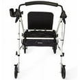 thumbnail image 5 of Medline Luxe Rollator, Folding Rolling Walker, 300lb Weight Capacity, 7" Wheels, White Frame, 5 of 7