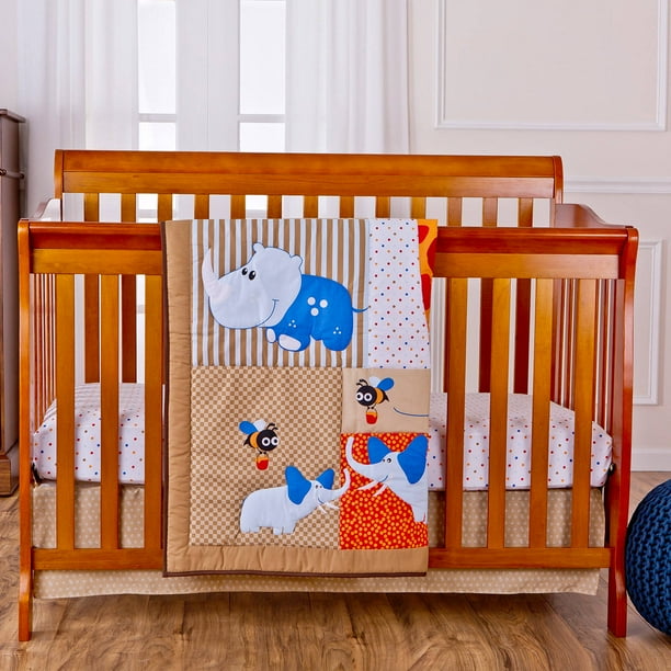 Dream On Me Jungle Babies 2Piece Crib Bedding Set