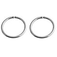 thumbnail image 2 of Silver Hoop Earrings Cartilage Nose Septum Helix Tragus Piercing Jewelry for Women 6.5mm 22 Gauge 925 Sterling Silver, 2 of 12