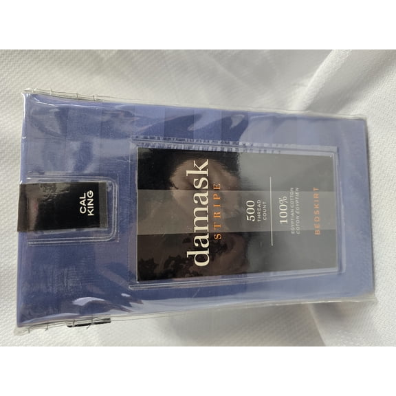 Damask Stripe Bed Skirt 500 Thread Count 100% Egyptian Cotton