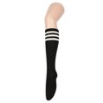 thumbnail image 4 of American Trends Womens Knee High Athletic Socks Casual Stripe Tube Outdoor Sport Socks Thigh High Tights Stockings 1 Pack Black White, 4 of 4