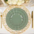 thumbnail image 5 of Balsa Circle 10 Dusty Sage 6" Round Disposable Salad Dinner Plastic Plates Gold Wavy Trim Wedding Party Tableware, 5 of 8