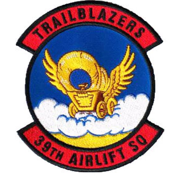 39th Airlift Squadron TRAILBLAZERS Patch Sew On