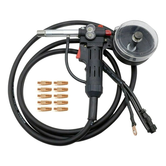 INTBUYING DC24V Aluminum Spool Gun Fit Miller 210 Spoolmate 3035 with 16.4ft Cable Lead