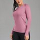 thumbnail image 2 of Top marrón,Suéter liso para mujer, cuello redondo, manga larga, camisa informal de poliéster, ligero y cómodo, para usar en casa, sopatenor, 2 of 9