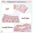 thumbnail image 4 of joogoo Cartoon Unicorn Donuts 2 Piece Long Sleeve Tee and Pants Cotton Pajama Set 6Y, 4 of 7
