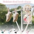 thumbnail image 3 of Rotatable Stainless Steel Hook Clamp, Hanging Hook for Clothes and Hat for Wall Mount or Rod Attachment Use for Home Beige, 3 of 3