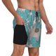 thumbnail image 2 of Balery Teal Mama Llama Bañador para hombre, shorts de playa de secado rápido con entrepierna y forro de compresión-3X-Large, 2 of 6