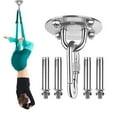 thumbnail image 2 of WHEANG Hooks for Hanging Circular Fixed Plate Hook Ceiling Hook Fixed Plate Hook One Size White, 2 of 7