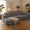 Gray, variant on Naomi Home 110" Modular Cloud Sectional Sofa with Chaise, Deep Seat L Shape Couch, Soft Corduroy Fabric, No Assembly Required, Black