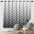 thumbnail image 2 of Black And White Blackout Curtains, Chic Black Triangle Window Curtains For Living Room Modern Geometric Thermal Insulated Drapes 42"W x 84"L (Pack of 2), 2 of 6