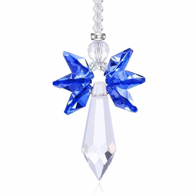 Riwesomey Decoración de cristal para el coche Iris Angel Crystal Suncatcher Colgante de cuentas colorido Adornos colgantes para el hogar del coche Automoción decorativa y accesorios Numero 5 Riwesomey VI011983-05
