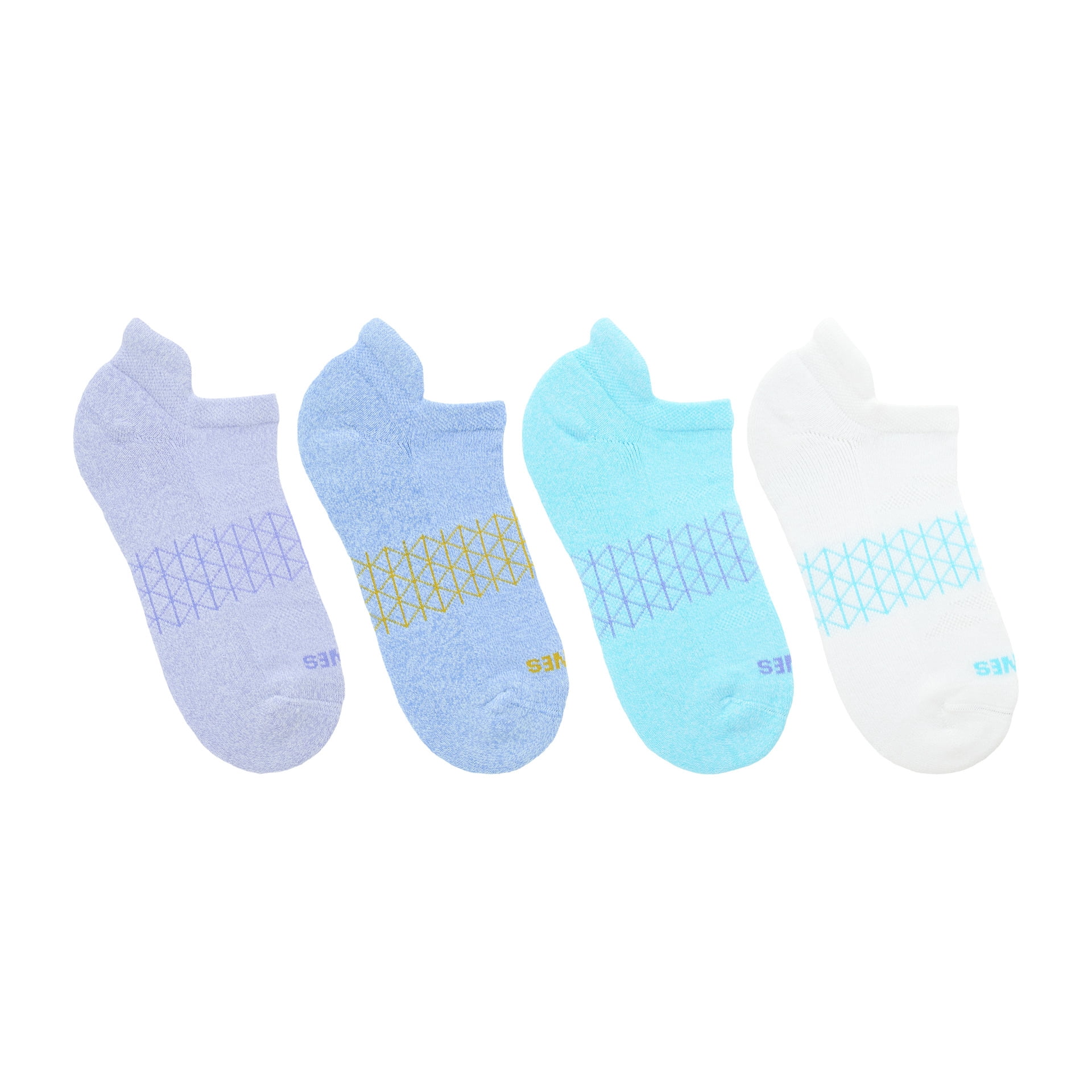 Hanes Womens Absolute Comfort No-Show Socks w/ Heel Shield, 4-Pack, Size 5-9