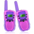 thumbnail image 1 of Walkie Talkies para Niños, 2Pzs Talkie Largo Alcance de Radio 22 Vías, Tokis Niños con Linterna y LCD Camping Senderismo, Regalo Navidad Juguete Niño Niña 3-14 Años, Púrpura, 1 of 7